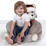 Photo 3 Children's Plush Buffalo Check Bear Character Chair