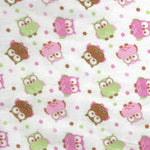 Owl Deluxe Flannel Fitted Crib Sheet