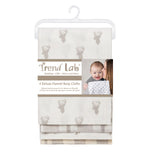 Stag and Moose 4 Pack Flannel Burp Cloth Set