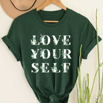 LOVE YOURSELF FLOWER GRAPHIC YOUTH TEE / T SHIRT