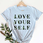 LOVE YOURSELF FLOWER GRAPHIC YOUTH TEE / T SHIRT