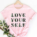 LOVE YOURSELF FLOWER GRAPHIC YOUTH TEE / T SHIRT