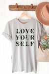 Photo 3 LOVE YOURSELF FLOWER GRAPHIC YOUTH TEE / T SHIRT