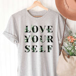 LOVE YOURSELF FLOWER GRAPHIC YOUTH TEE / T SHIRT