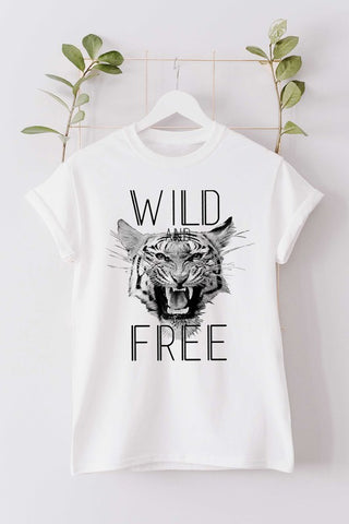 WILD AND FREE TIGER GRAPHIC TODDLER TEE / T SHIRT