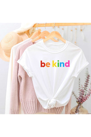 BE KIND RAINBOW GRAPHIC YOUTH T SHIRT