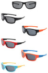 Photo 1 Kids Rectangle Polarized Sports Sunglasses