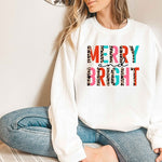 Photo 3 MERRY LEOPARD CHRISTMAS GRAPHIC TODDLER SWEATSHIRT