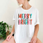 MERRY LEOPARD CHRISTMAS GRAPHIC YOUTH T SHIRT