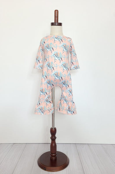 Blush Cowgirl Baby Romper
