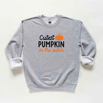 Photo 1 Cutest Pumpkin In The Patch Color Youth Sweatshirt