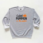 Photo 1 Cutest Pumpkin In The Patch Color Youth Sweatshirt