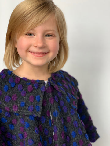 Wool Ponchette in Violet