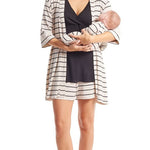 Adalia Mommy & Me 5-Piece PJ Set Sand Stripe