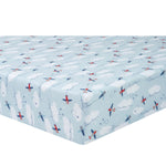 Photo 2 Airplanes 2 Pack Microfiber Fitted Crib Sheets