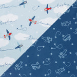 Photo 4 Airplanes 2 Pack Microfiber Fitted Crib Sheets
