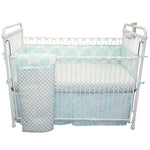 Photo 1 Aqua/Blue Fitted Crib Sheet Sweet and Simple Collection