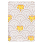 Art Deco Lions Scallop Plush Baby Blanket