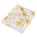 Photo 3 Art Deco Lions Scallop Plush Baby Blanket