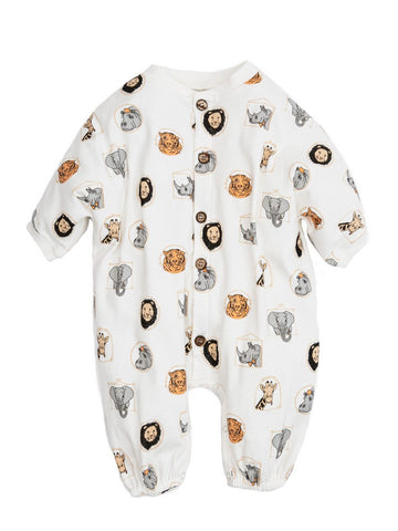 Baby Animal Print Long Bubble Romper