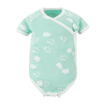 Photo 1 Baby Aqua Popcorn Puff Print Short Sleeve Side Snap Bodysuit
