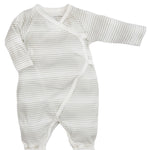 Baby Gray Ombre Stripe Side Snap Kimono