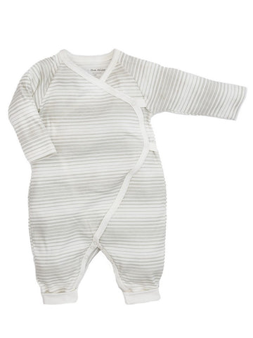 Baby Gray Ombre Stripe Side Snap Kimono