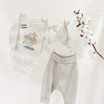 Baby Hippo Splash Screenprint Lap Shoulder Bodysuit