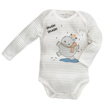 Baby Hippo Splash Screenprint Lap Shoulder Bodysuit