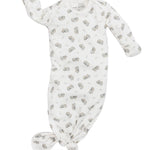 Baby Hugs and Kisses Printed Knotted Gown