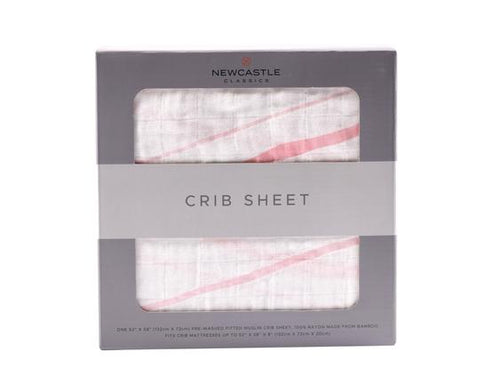 Pink Stripe Crib Sheet