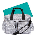 Photo 1 Black and White Aztec Deluxe Duffle Diaper Bag
