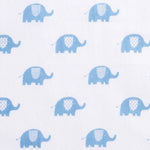 Blue Elephants Deluxe Flannel Fitted Crib Sheet