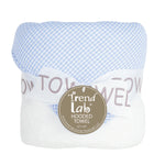 Photo 2 Blue Gingham Seersucker Deluxe Hooded Towel