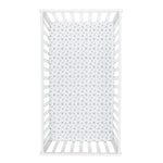 Photo 3 Blue Snowflakes Deluxe Flannel Fitted Crib Sheet