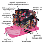 Photo 7 Bohemian Floral Deluxe Duffle Diaper Bag