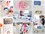 Photo 2 Bright Summer Collection - Fashion Headband Kit - Baby Shower Games Headband Station Party Supplies for DIY Hair Bow Maker - Make 32 Headbands and 5 Clips