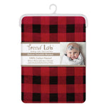 Photo 5 Brown and Red Buffalo Check Deluxe Flannel Swaddle Blanket