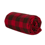 Brown and Red Buffalo Check Deluxe Flannel Swaddle Blanket