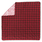 Photo 1 Brown and Red Buffalo Check Deluxe Flannel Swaddle Blanket