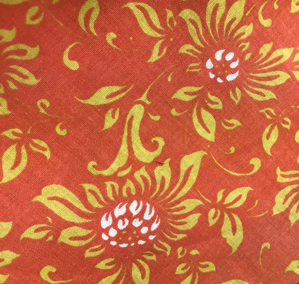Brown Floral Fabric - 3 yds