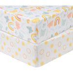 Butterfly Sun 2 Pack Microfiber Fitted Crib Sheets