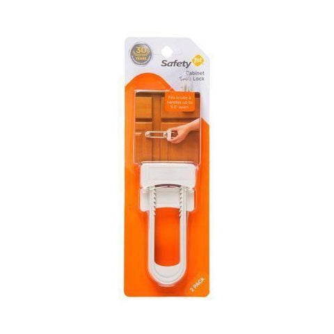 Cabinet Slide Lock , White - 2pk