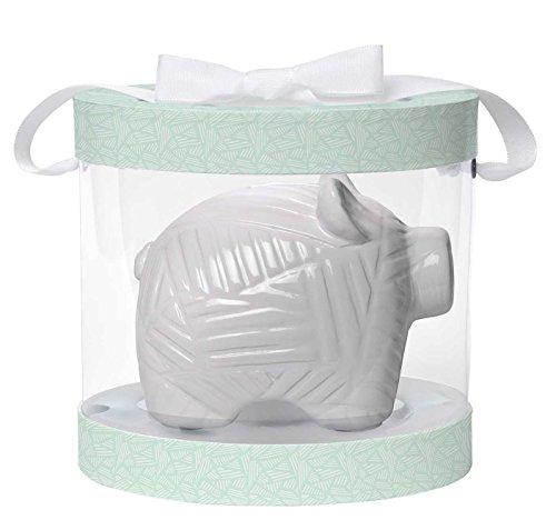 Ceramic Coin Bank - White Piggy