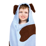 Photo 3 Character Hooded Towel - Blue Puppy
