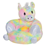 Photo 2 Children's Plush Rainbow Unicorn Character Chair