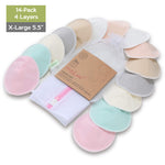Photo 1 COMFY Organic Nursing Pads For Breastfeeding (Pastel Touch, X-Large 5.5")