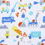 Photo 2 Construction Digger Jersey Fitted Crib Sheet
