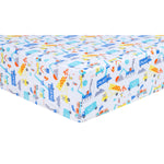 Photo 1 Construction Digger Jersey Fitted Crib Sheet