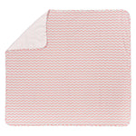 Photo 3 Coral and Gray Chevron Flannel Swaddle Blanket